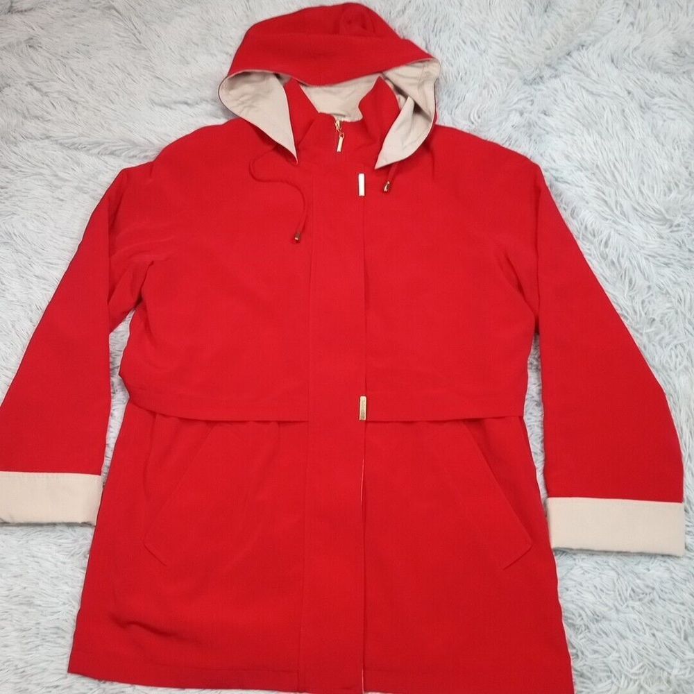 Braetan Jacket Womens M Red Gorpcore Coat Removable Hood Lightweight Pockets